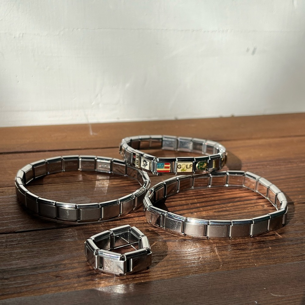 Italian Links Charm Bracelets & Ring